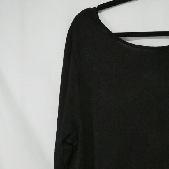 GEORGE | 1X | Classic Black Long Sleeve Top | Scoop Neck | Lace Bottom Trim - Picture 10 of 16